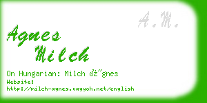 agnes milch business card
